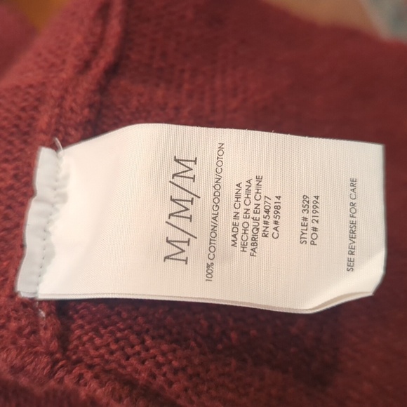 CAbi Deep Red Cardigan The "Catch" Button Down Classic Sweater Sz M - Picture 9 of 10